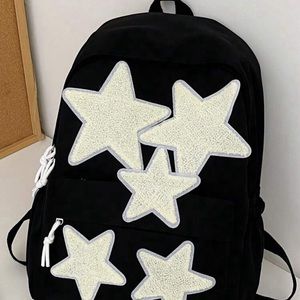 Fashionable star pattern backpack, good for daily life, school, and activities,